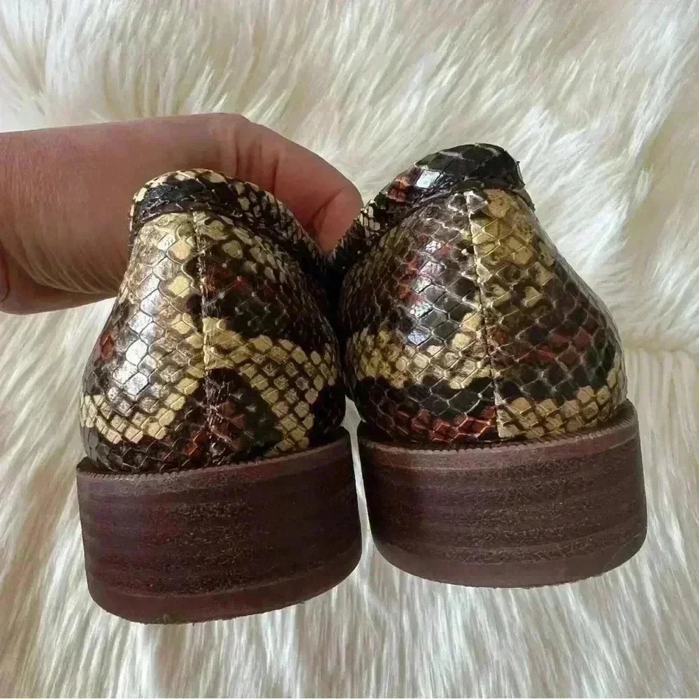 Madewell Frances Snakeskin Loafers Leather Shoes 6.5